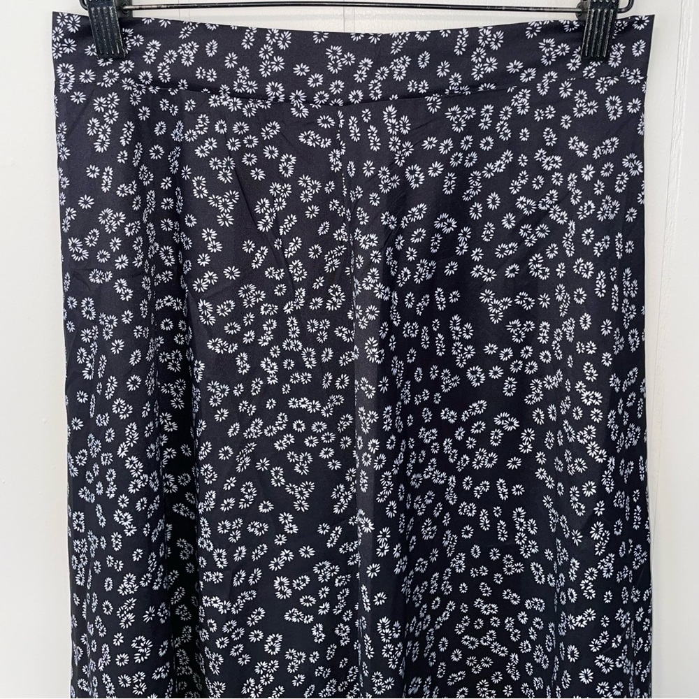 Women’s Floral Print High Waist Split Hem Midi A-Line Skirt - Picture 6 of 8